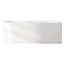 Costa Gloss White Oval Acrylic Corner Bath with Overflow